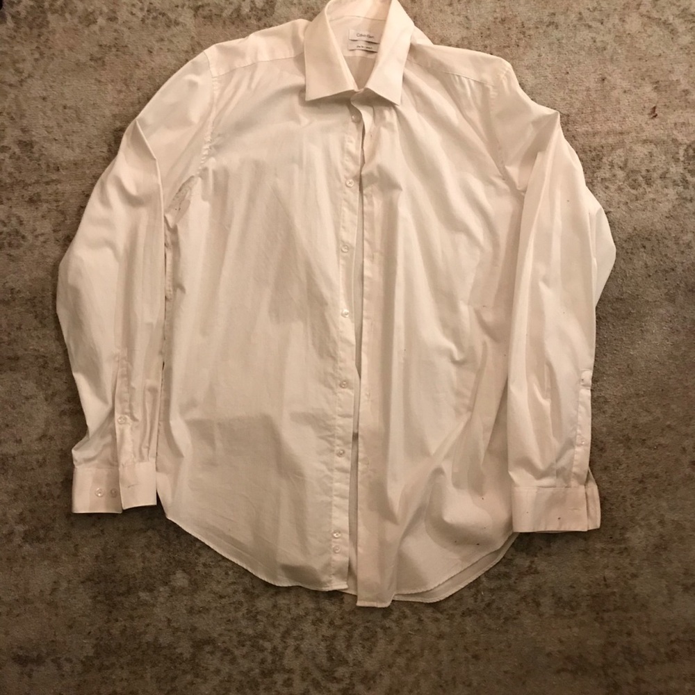 Calvin Klein White Dress Shirt Formal Occasions